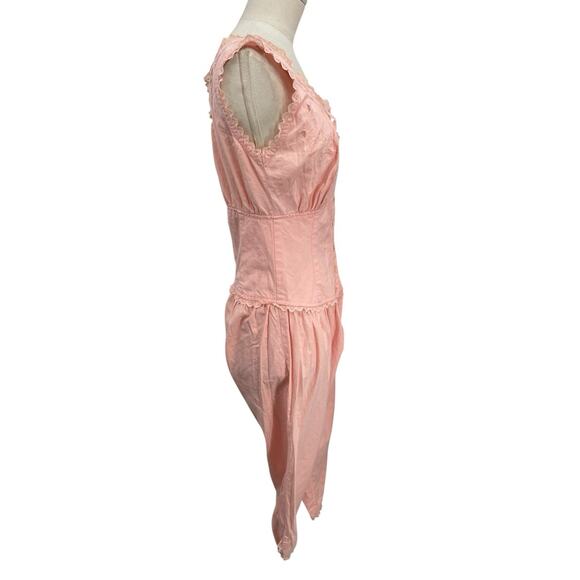 Vintage Star Of India Jumpsuit Embroidered Floral Lace Peachy Pink Size Small - Picture 6 of 16